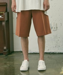 BANDING SUPER WIDE SHORTS BROWN