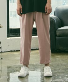 HALF BANDING SEMI WIDE PANTS PINK