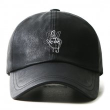 MINI CLASSIC HAND LOGO BALL CAP (oil black)