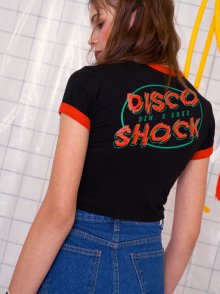 DISCO SHOCK CROP T-SHIRT_BLACK