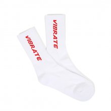 SIMPLE LOGO SOCKS (WHITE&RED)