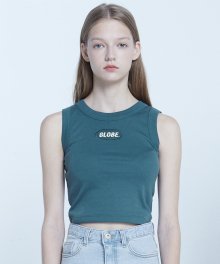 MG8S GLOBE CROP SLEEVELESS (TURQUOISE)