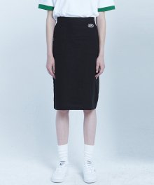 MG8S LINEN SLIT SKIRT (BLACK)