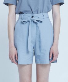 MG8S LINEN RIBBON SHORTS (LIGHT BLUE)