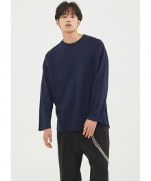 A.B.C OVER FIT LONG SLEEVE(NAVY)