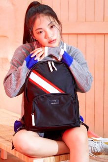 [Lipault X SWBD] PLUME BASIC SWBD ROUND BACKPACK BLACK