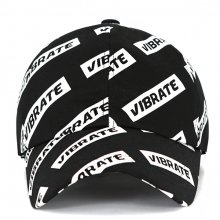 SCATTERED LOGO BALL CAP (black)