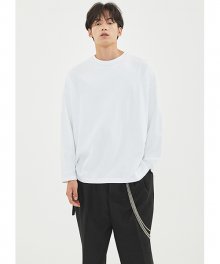 A.B.C OVER FIT LONG SLEEVE(WHITE)