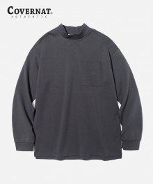 DROP FIT MOCKNECK TEE CHARCOAL