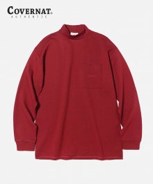 DROP FIT MOCKNECK TEE BURGUNDY