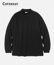 DROP FIT MOCKNECK TEE BLACK