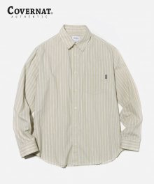 1PK COTTON STRIPE SHIRTS BEIGE