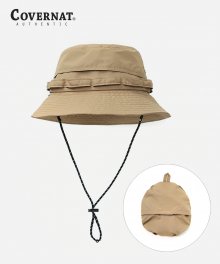 PACKABLE NYLON JUNGLE HAT BEIGE