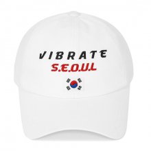 SEOUL KOREAN FLAG BALL CAP (WHITE)