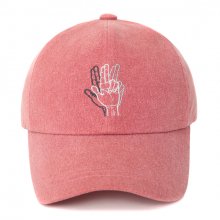 CLASSIC HAND SIGN BALL CAP (WASHING PINK)