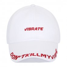 D.K.M.V VISOR EMBROIDERY BALL CAP (WHITE&RED)