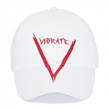 V GRAFFITI LOGO BALL CAP (WHITE&RED)