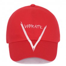 V GRAFFITI LOGO BALL CAP (RED)