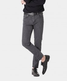 charcoal grey washed slim crop fit #0167
