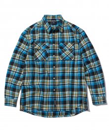 2018 MULTI CHECK TAPE SHIRTS OVER FIT (BLUE) [GSH005G43BL]