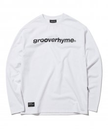 LOGO PRINT LONG SLEEVE T-SHIRTS OVER FIT (WHITE) [GLT003G33WH]