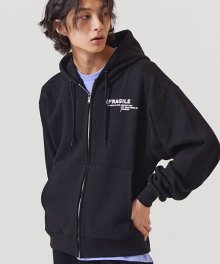 FRAGILE-ZIPUP HOODIE(BLACK)