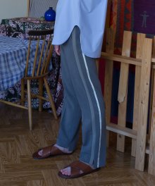 Side Double Stripe Trousers / Grey