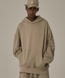 18FW CIRCLE BS BEIGE PIPING HOODIE