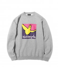 ANGEL LOGO CREWNECK GRAY