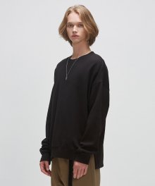 VENT OVERSIZED SWEATSHIRT [블랙] IK1IFMM480A