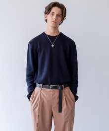 CASHMERE CREW NECK KNIT (navy)