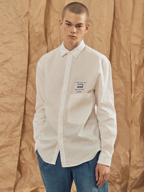 에프터글로우(AFTERGLOW) EVERGLOW POCKET SHIRTS WHITE - 69,000 | 무신사 스토어