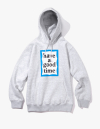 BLUE FRAME PULLOVER HOODIE - HEATHER GREY / HGT18FWHD011
