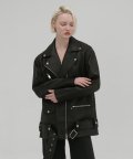 [남/여]overfit zipper leather jaket 2