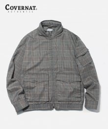 GLEN CHECK 2PK BLOUSON BROWN