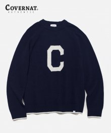 KNIT C LOGO CREWNECK NAVY