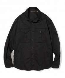18fw cotton shirts jacket black