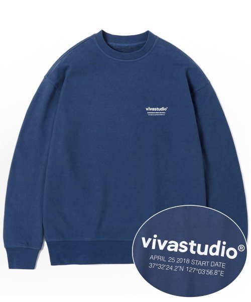 MUSINSA | VIVASTUDIO LOCATION CREWNECK [INDIGO BLUE]