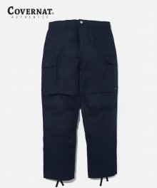 COTTON TWILL CARGO PANTS NAVY