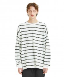 MINIMAL STRIPED LONG SLEEVE off white