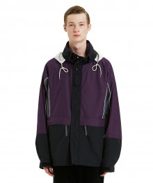 COLORBLOCK WIND PARKA purple