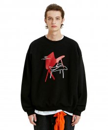 FURNITURE COLLAGE SWEATSHIRT black