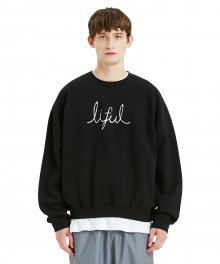 SCRIPT LOGO SWEATSHIRT black