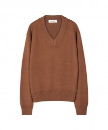 유니섹스 인사이드아웃 브이 넥 스웨터  atb223u(Brown)