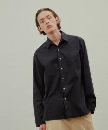 SOLID COLOR POINT SHIRTS BLACK