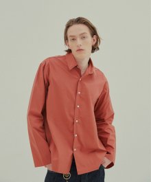 SOLID COLOR POINT SHIRTS BROWN