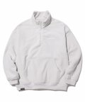 COMFORTABLE HALF ZIP-UP FLEECE (LIGHT GREY) [LRSWCFN601M]