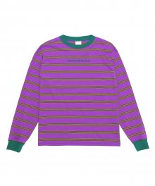 Striped L/S Tee Purple