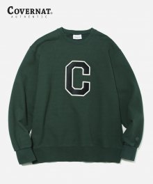 EMBROIDERY BIG C LOGO CREWNECK GREEN