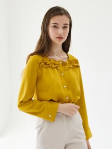 square frill shirts_yellow